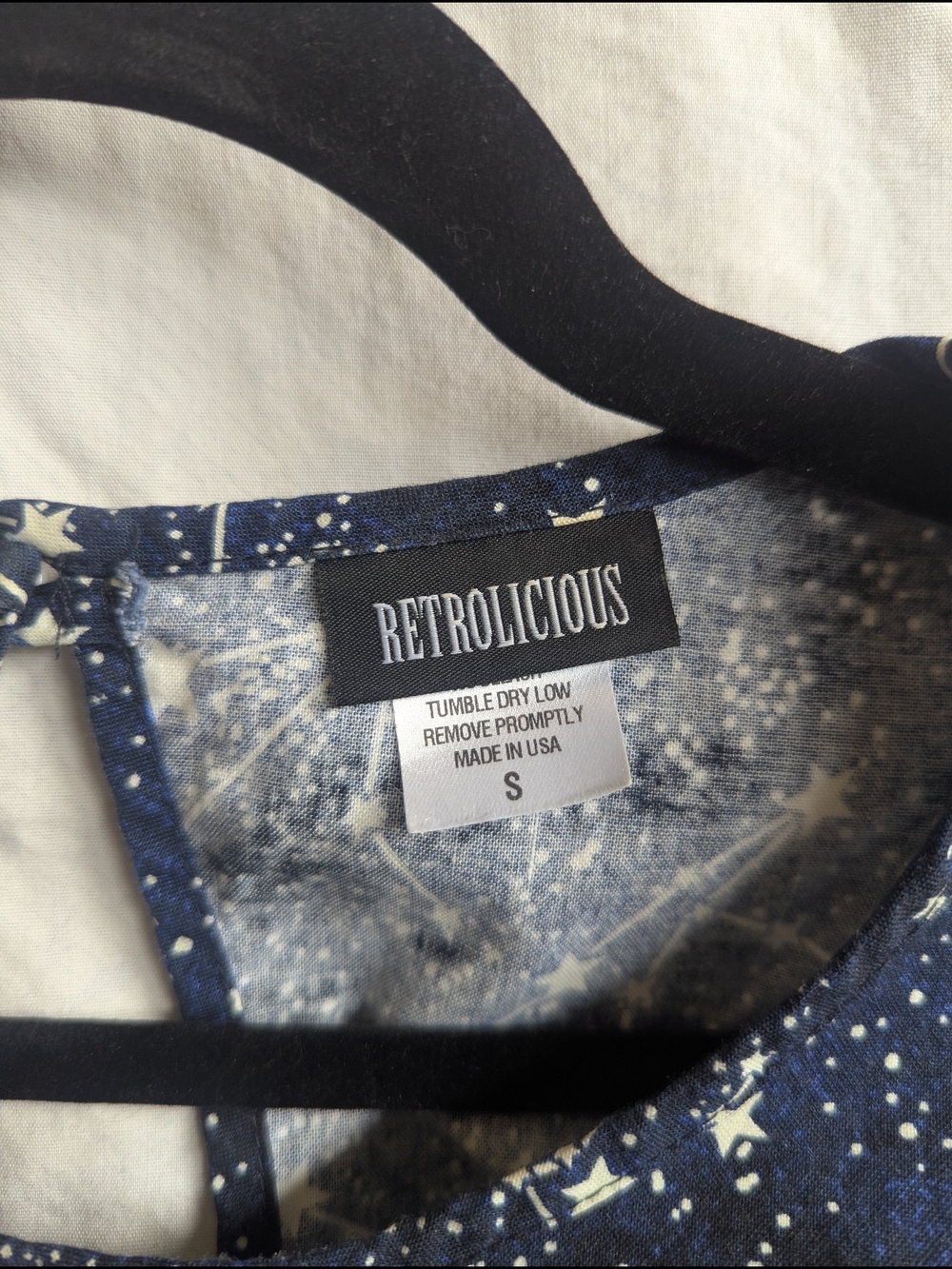 Cotton Navy Constellation Print Sleeveless Dress - Picture 4 of 6